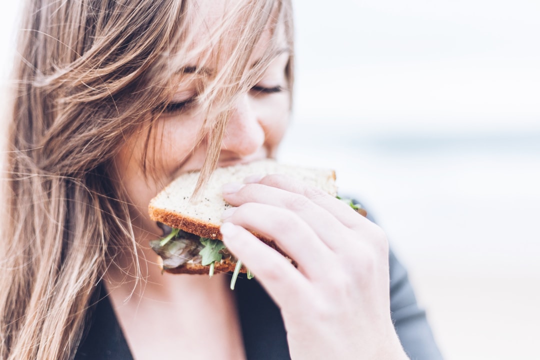 Women mindful eating