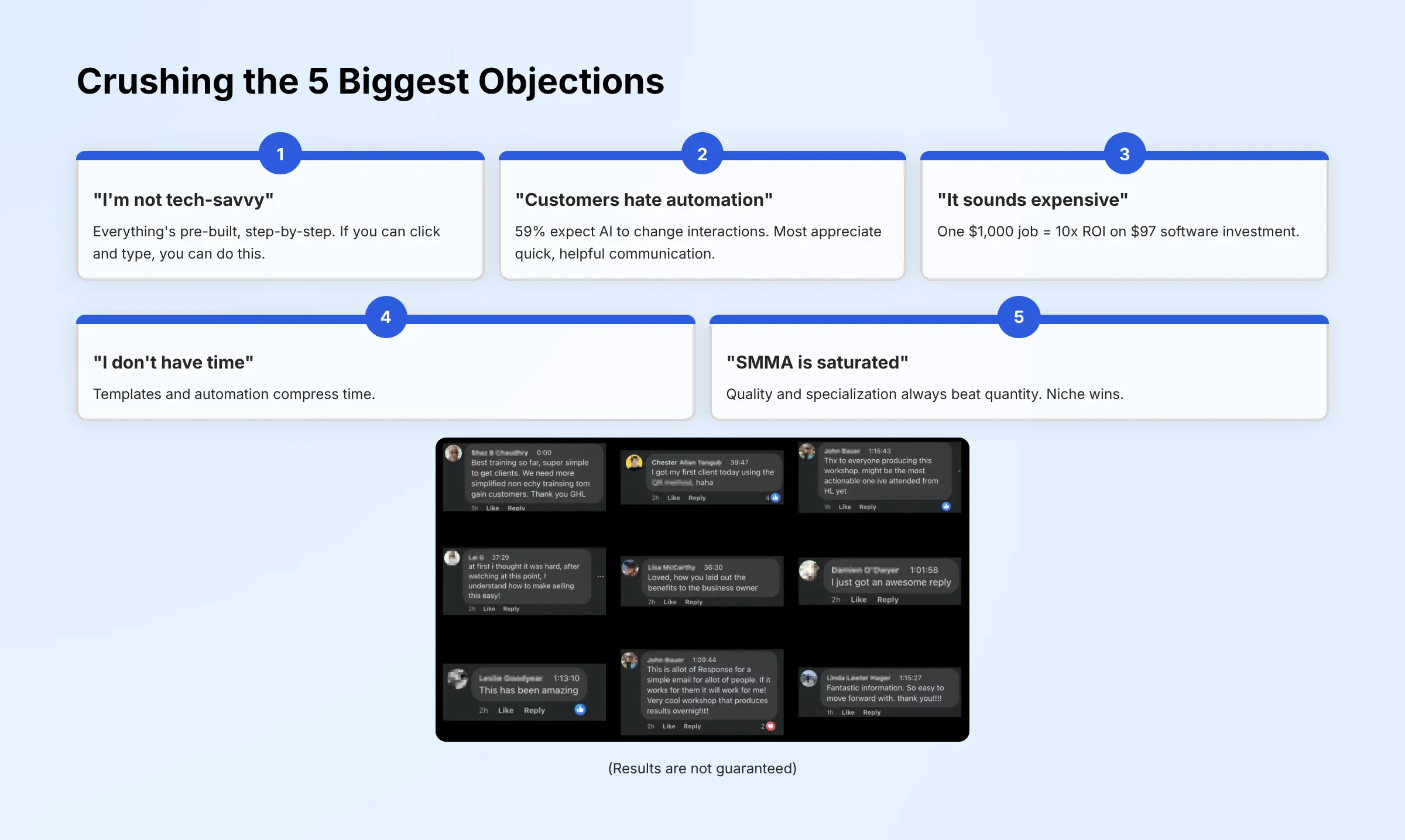 Crushing the 5 Biggest Objections