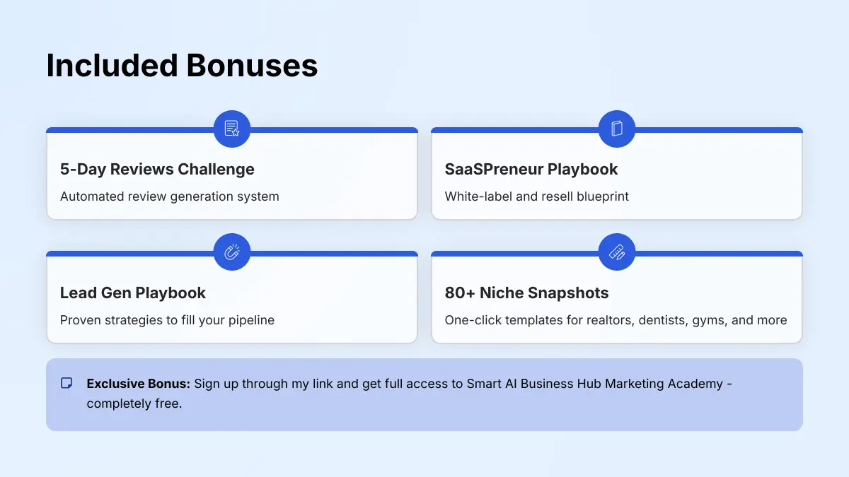 Go high level bonuses