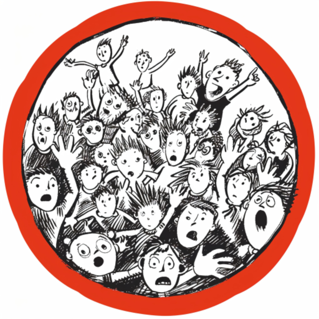 panicked crowd cartoon panicked crowd cartoon