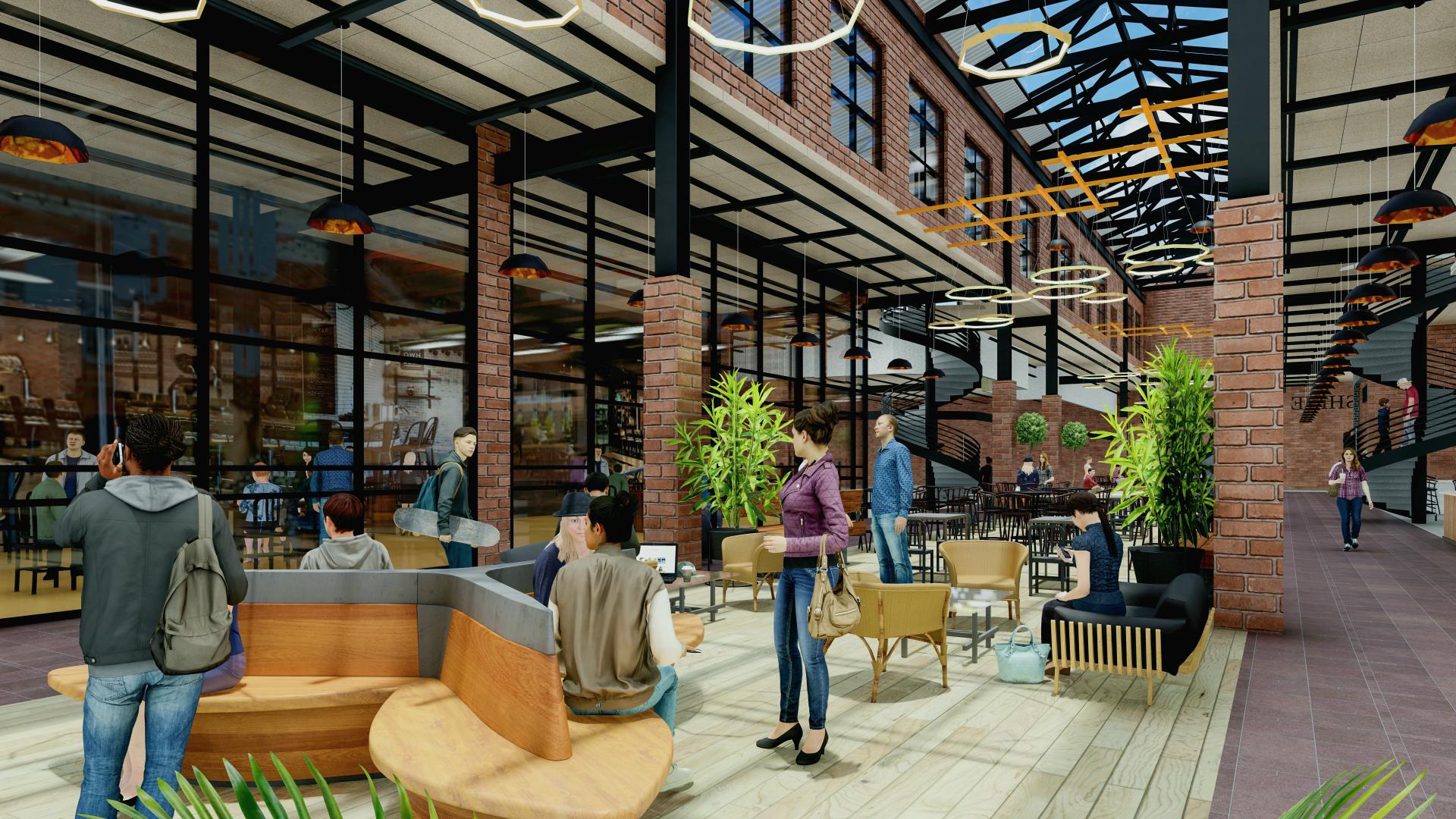 American Spinning Mill 3d rendering