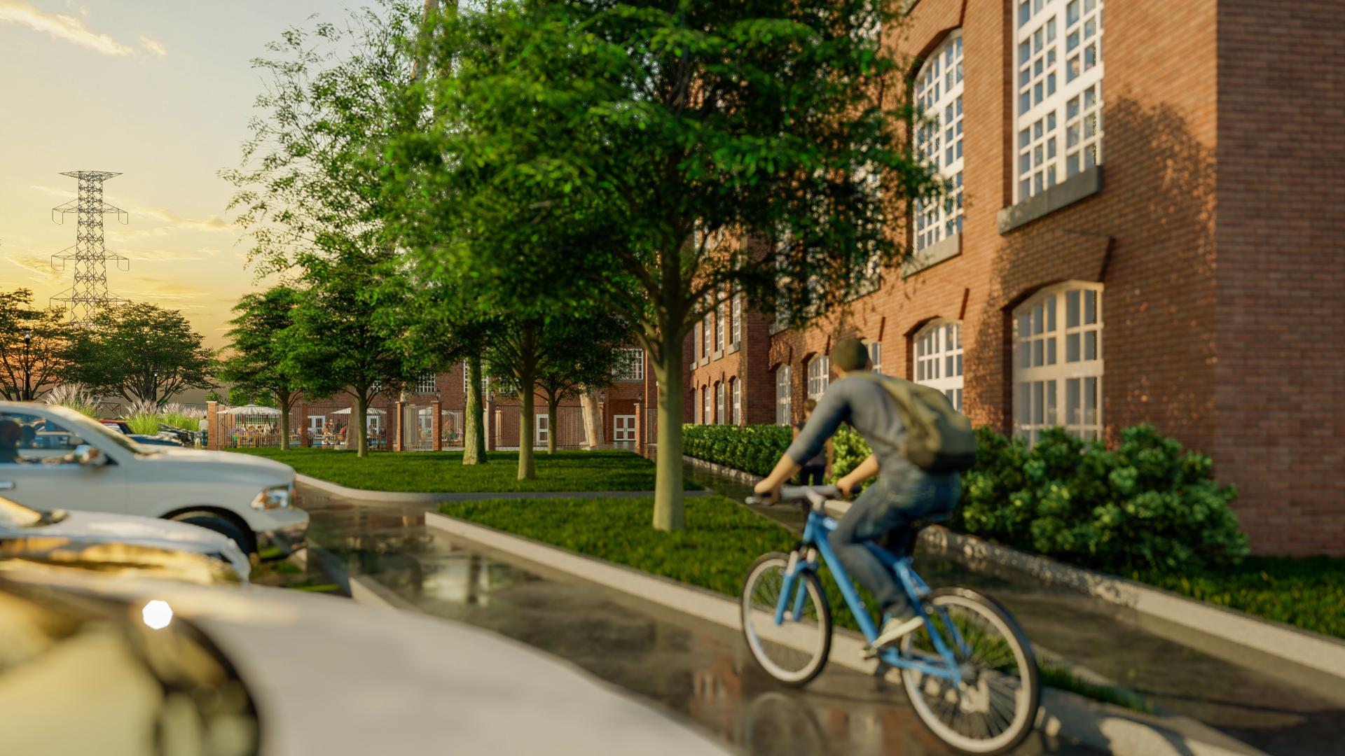 American Spinning Mill 3d rendering