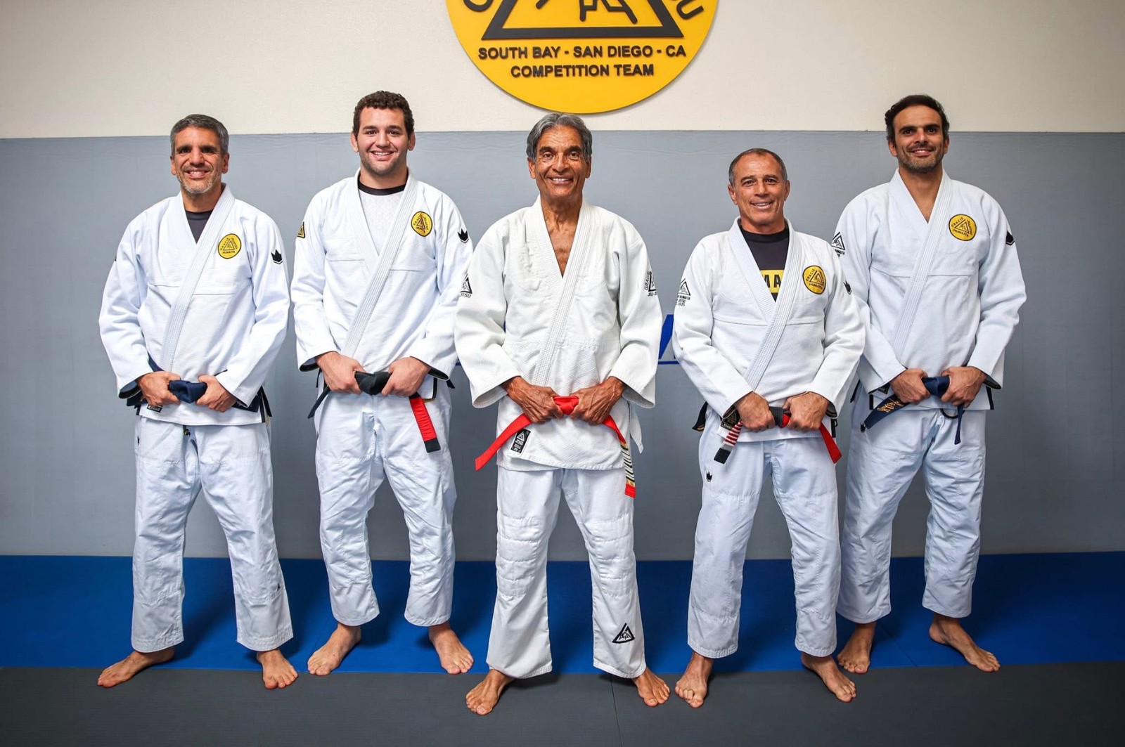 Martial arts instructor with kids