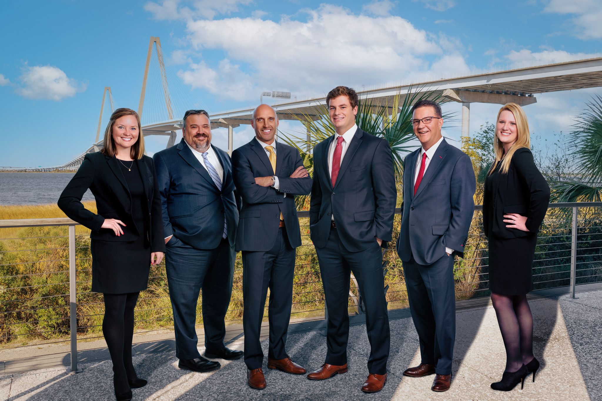 Team corporate portraits of finalcial advisors at Merryl-Lynch, Charleston SC