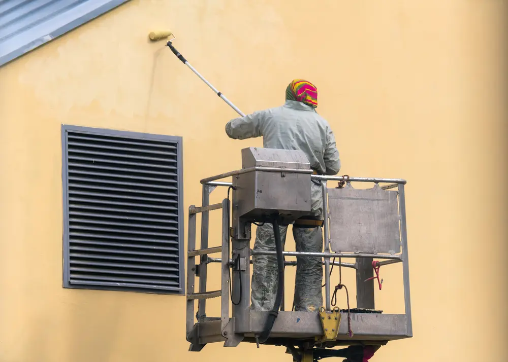 Commercial exterior painting Atlanta - building facade