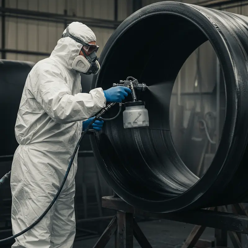 Atlanta industrial painting crew on job site