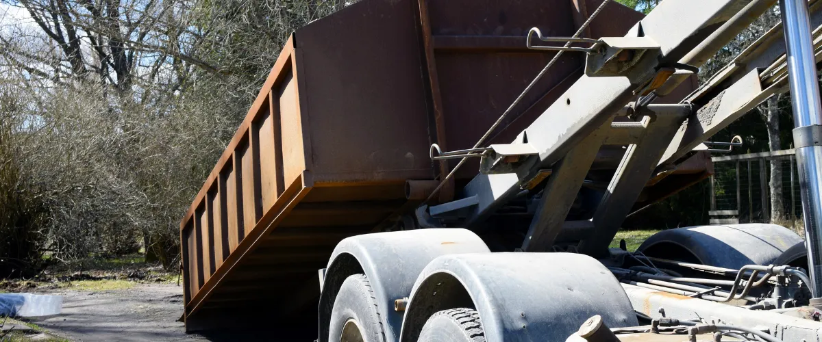 usted construction roll-off dumpster on job site usted construction roll-off dumpster on job site