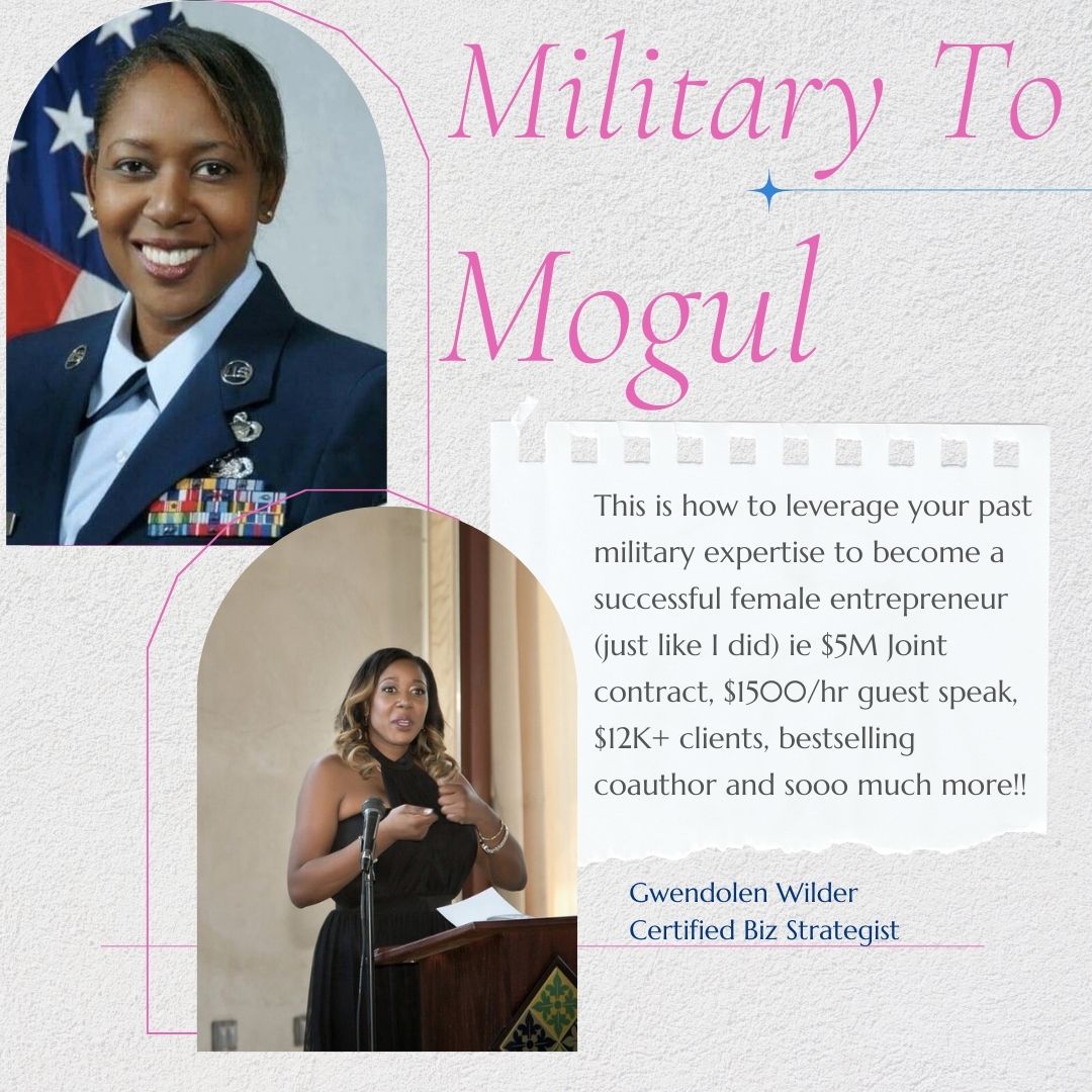 military women female entrepreneur business women transition 