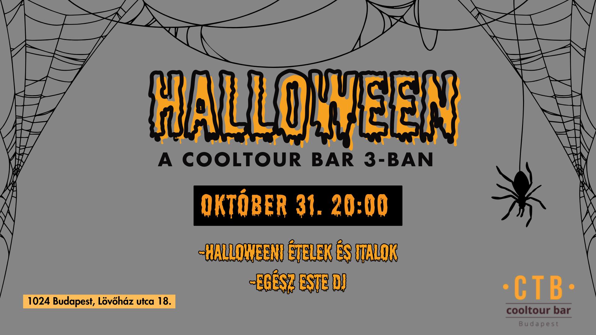 Budapest legjobb étterme – őszi hangulat, kvízestek és Halloween a CoolTour Bar 3-ban!
