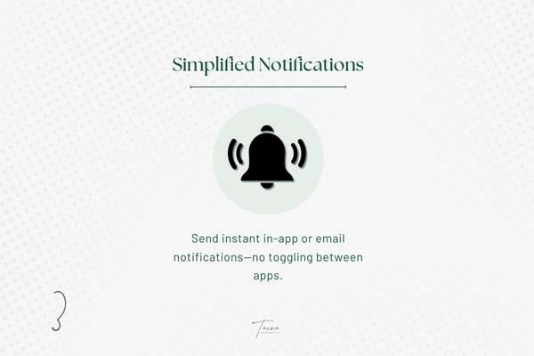 Graphic depicts simplified notifications in Notion's latest update. Graphic depicts simplified notifications in Notion's latest update.