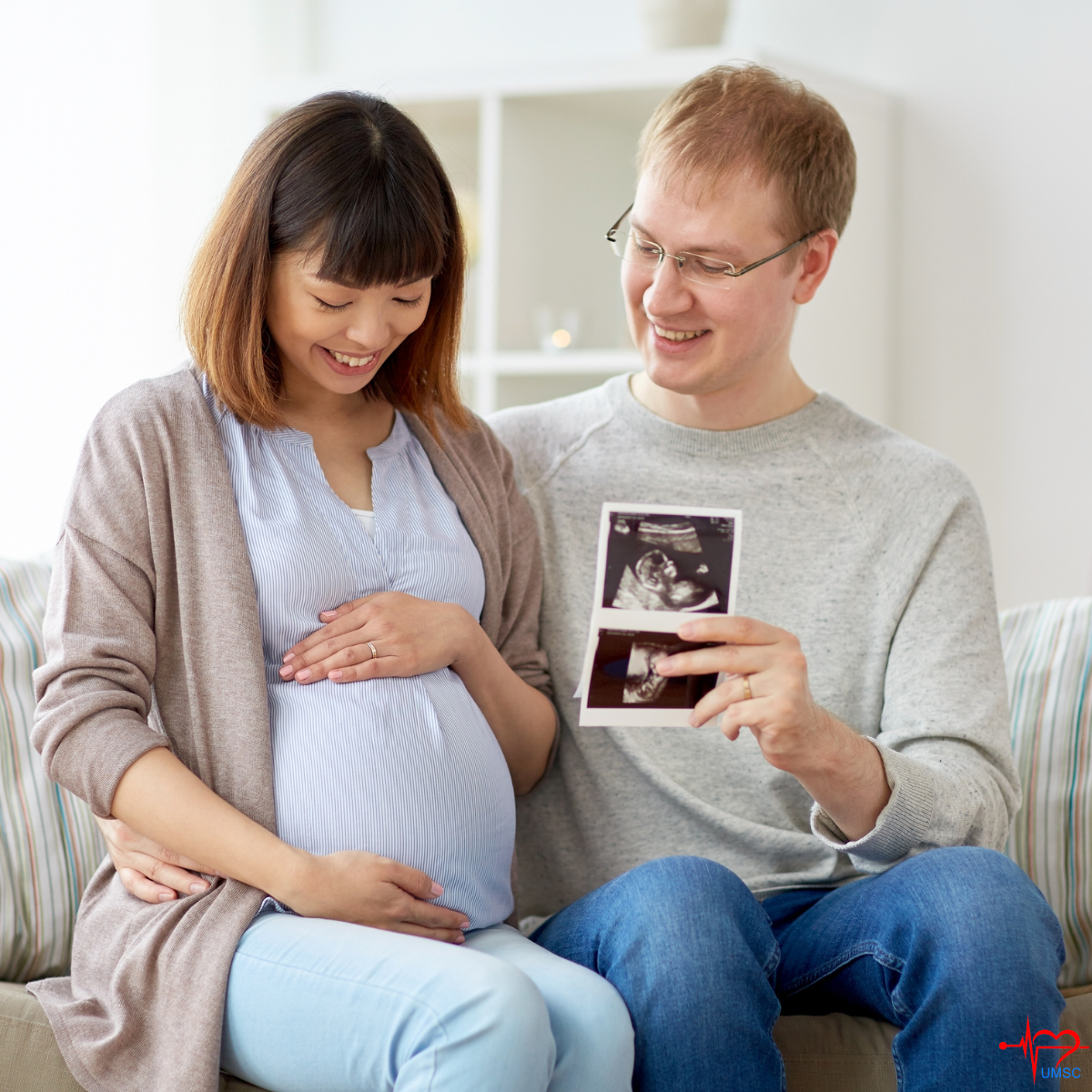 Couple on gender reveal Couple on gender reveal