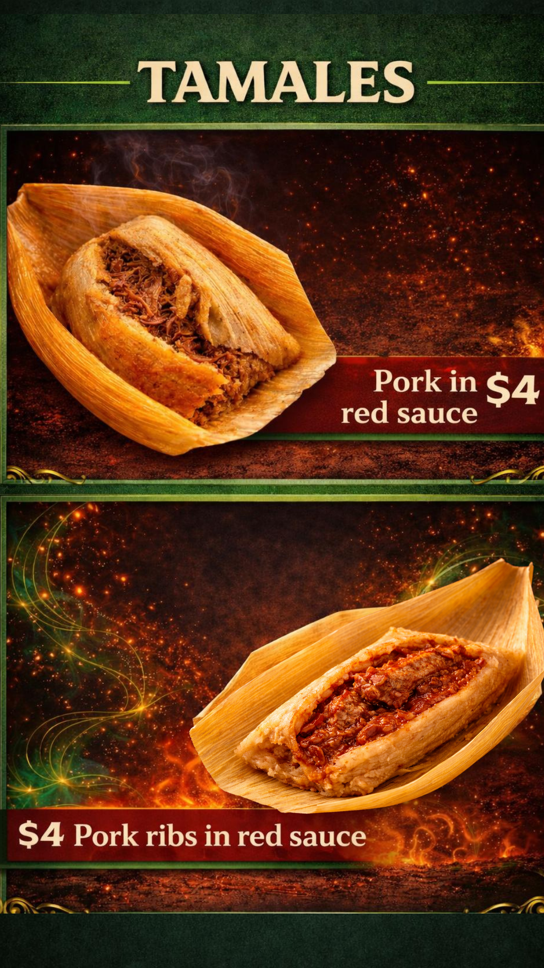 Menú Tamales La Jefa 7