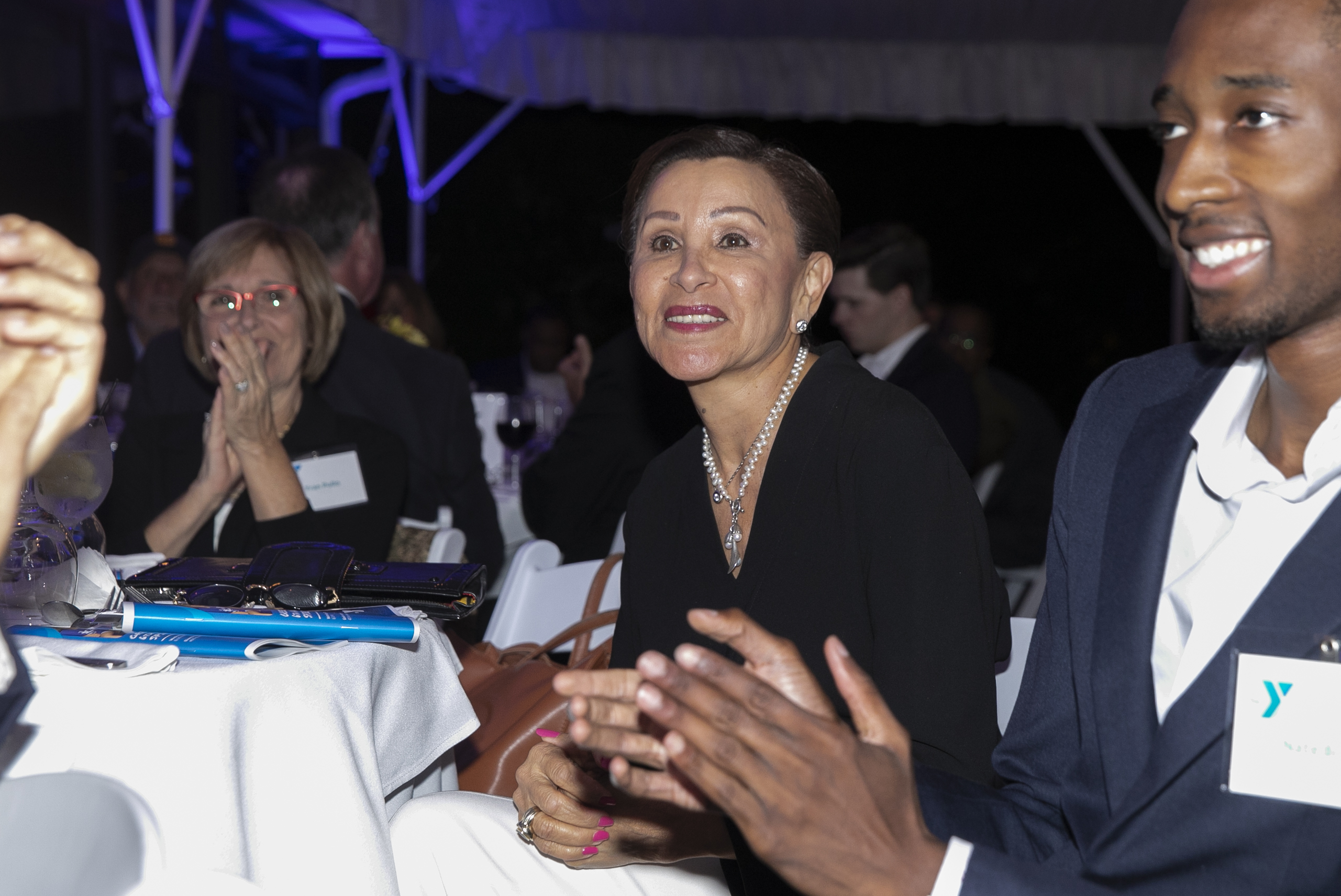 Congresswoman Nydia Velaquez at her Table