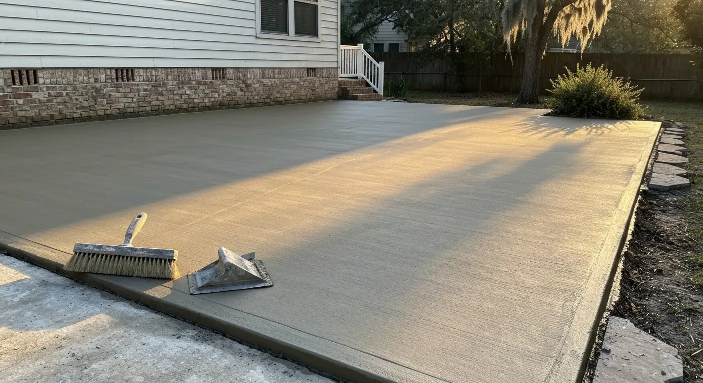 Patio repair completed