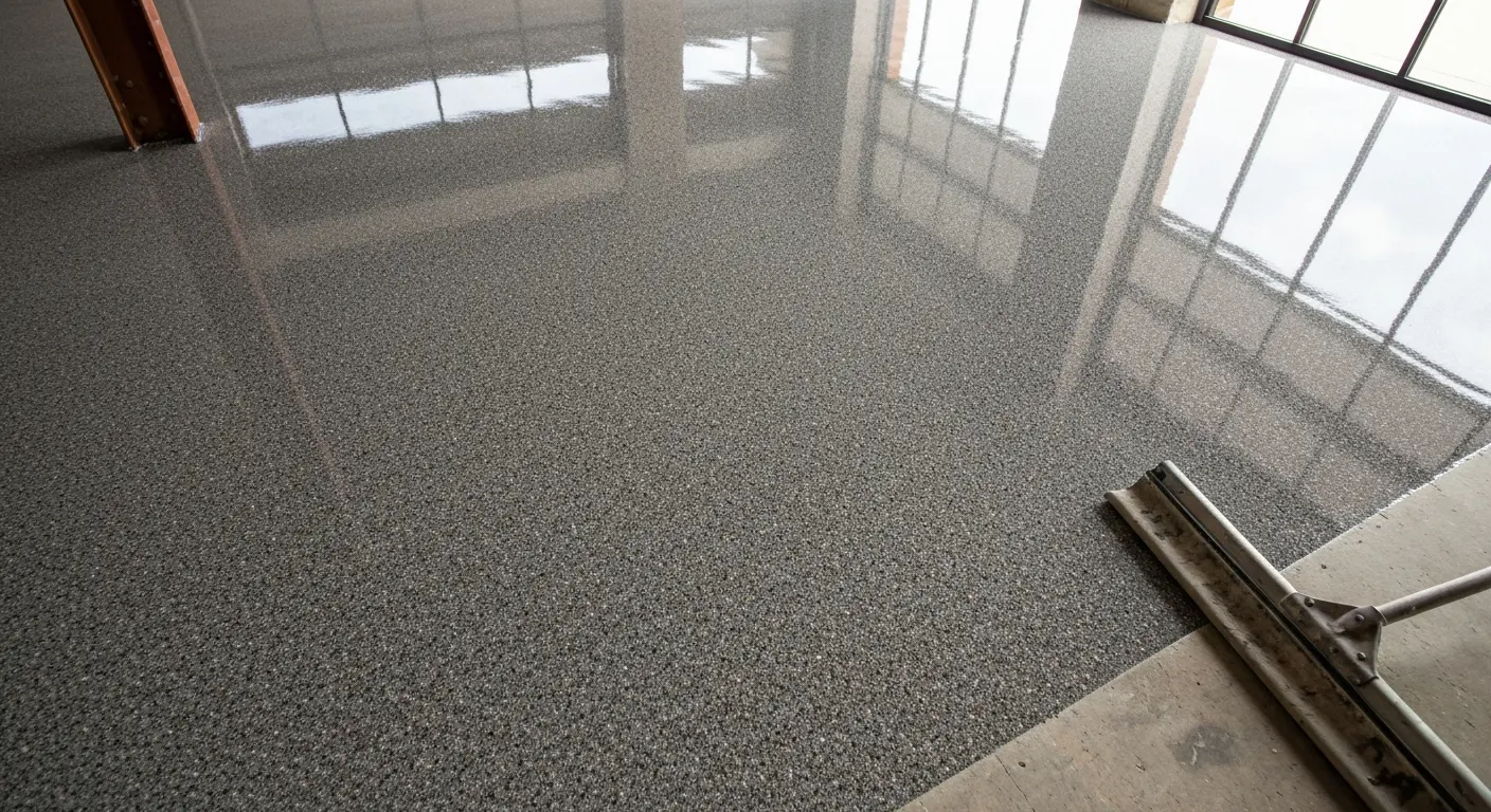 Flake epoxy floor