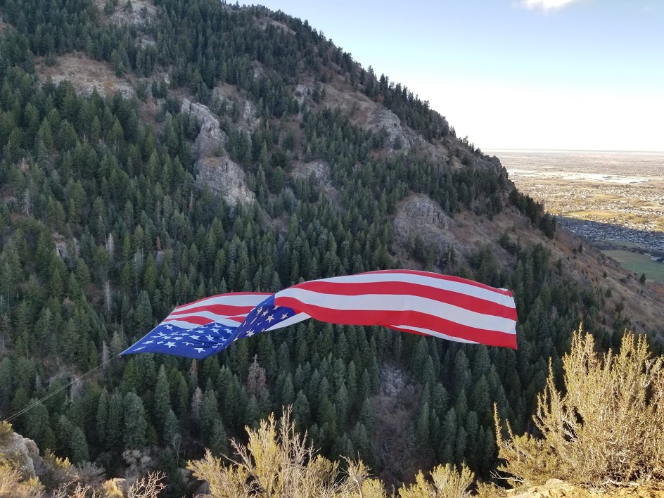 Big Betsy flying high for our Veterans in Coldwater Canyon, North Ogden UT 11/11/18