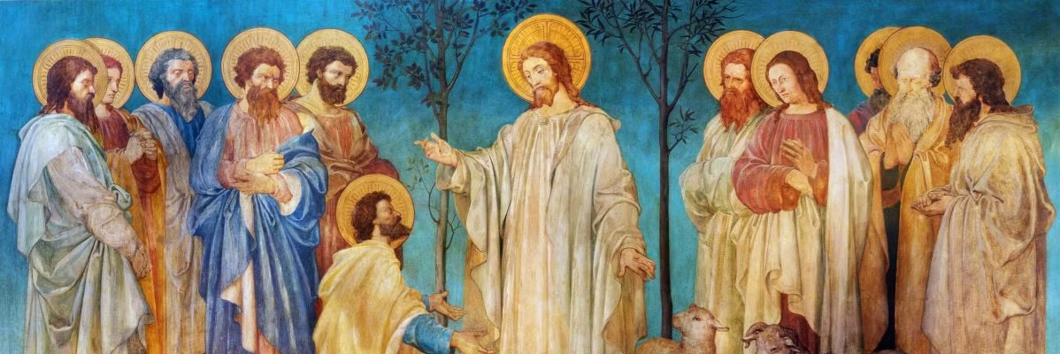Biblical painting of Christ with His disciples, symbolizing faith and the liturgical life.