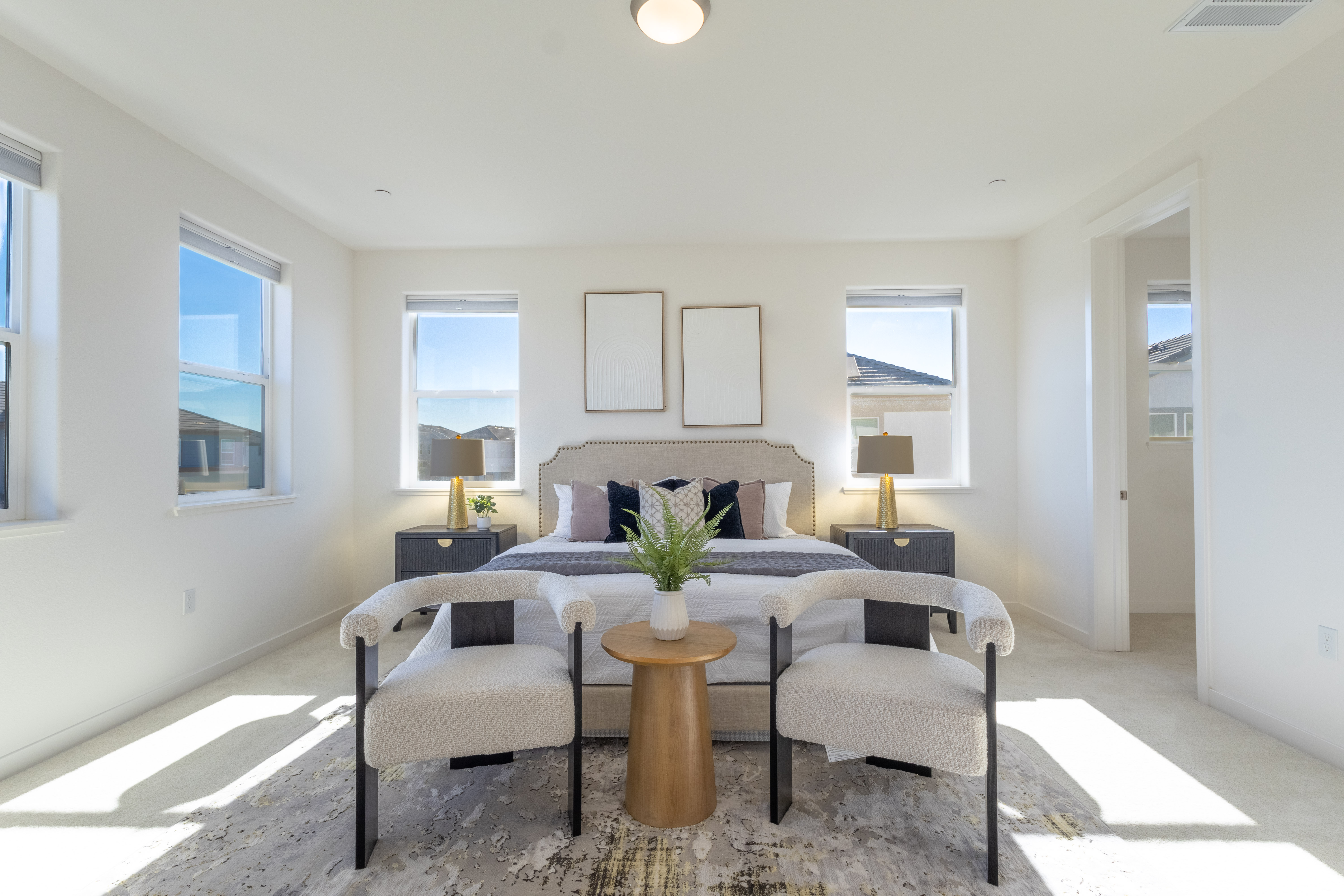 Staged bedroom