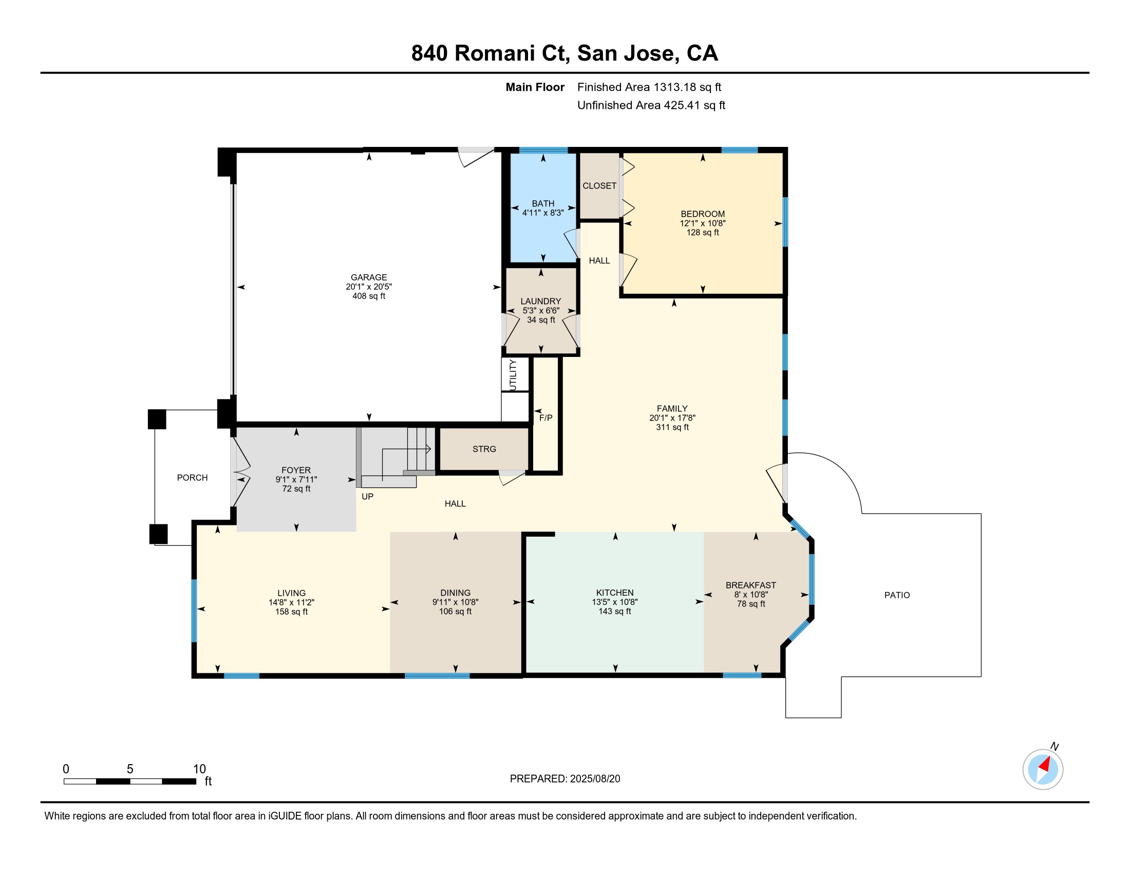 Sample 2D Floor Plan - Main Floor