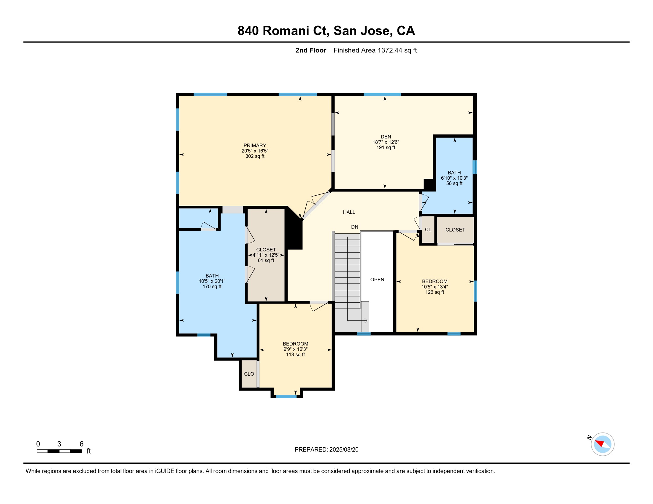 Sample 2D Floor Plan - Second Floor