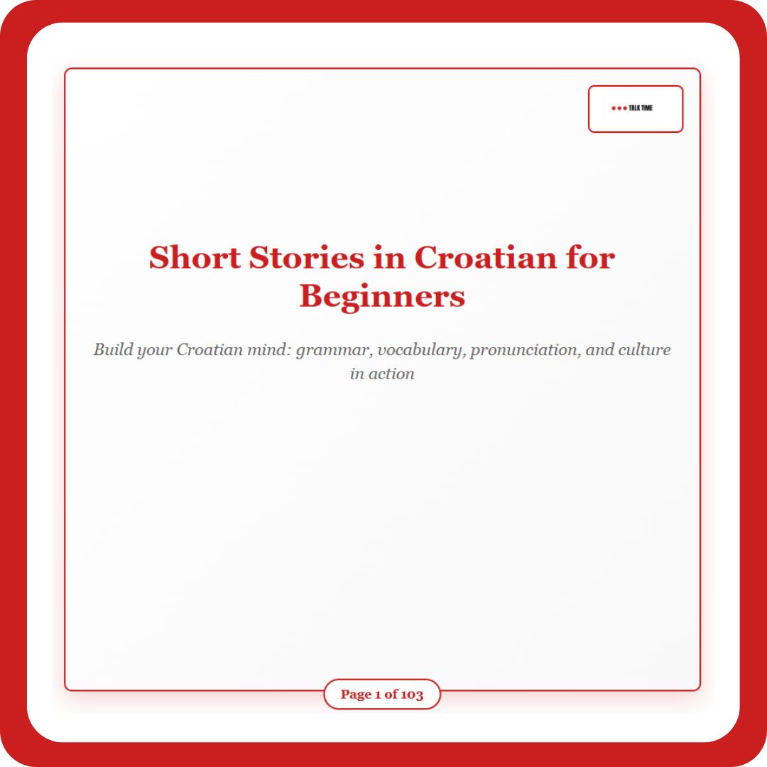 Short Stories in Croatian for Beginners Short Stories in Croatian for Beginners