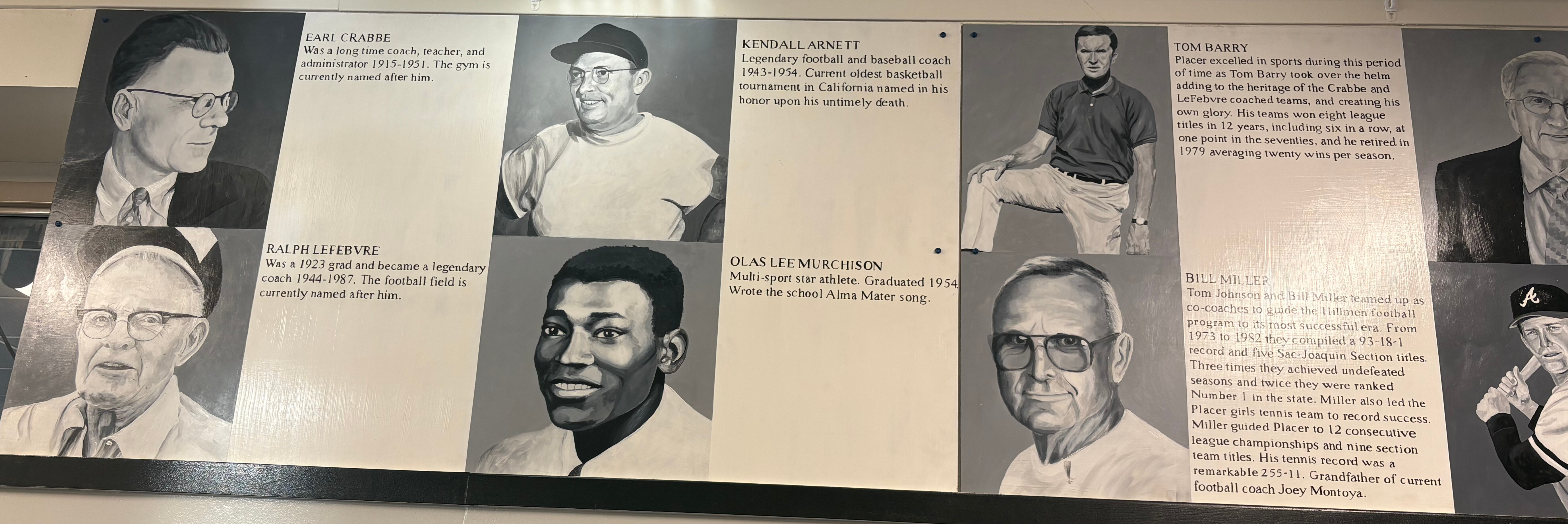 Legends of Placer High included in mural. Legends of Placer High included in mural.