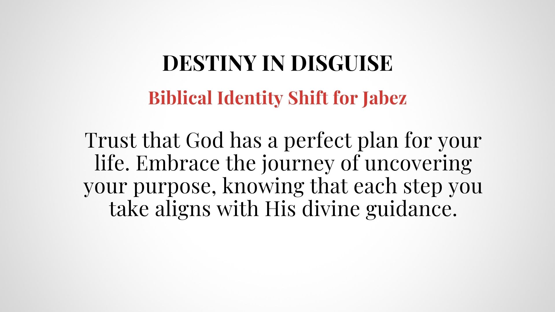 Destiny in Disguise
