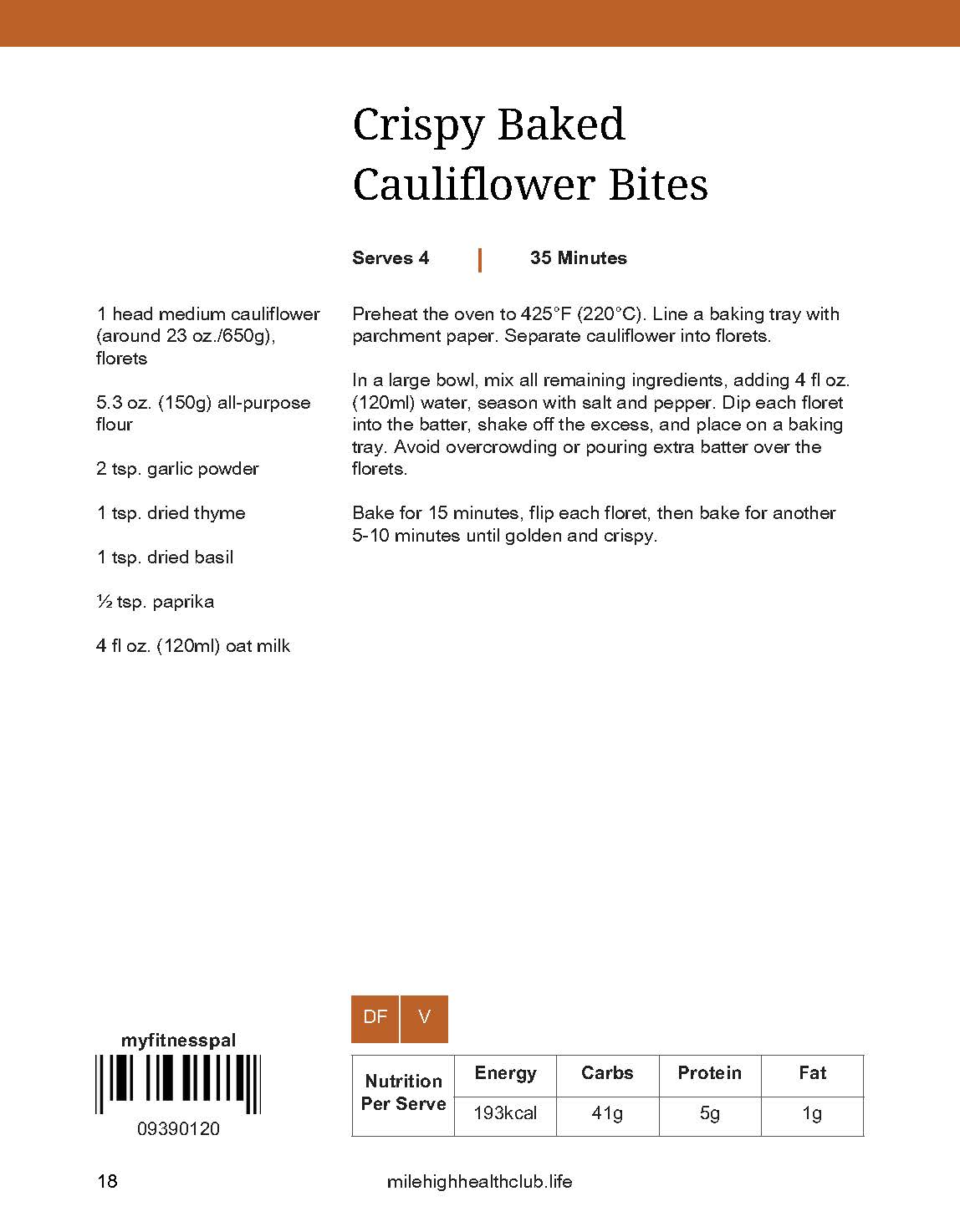 Crispy Cauliflower Bites