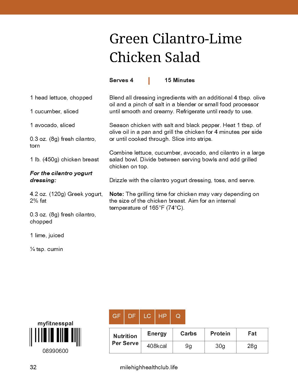 Cilantro Lime Chicken Salad