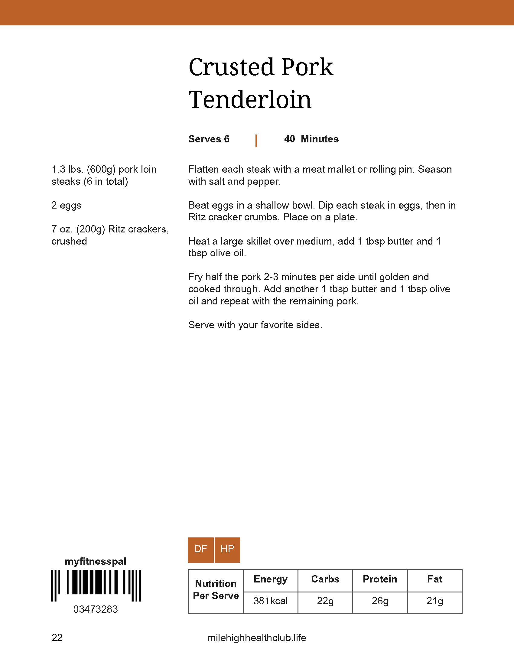 Crusted Pork Tenderloin