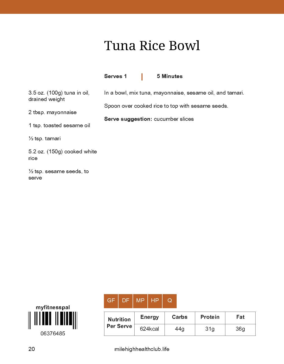 Tuna Rice Bowl