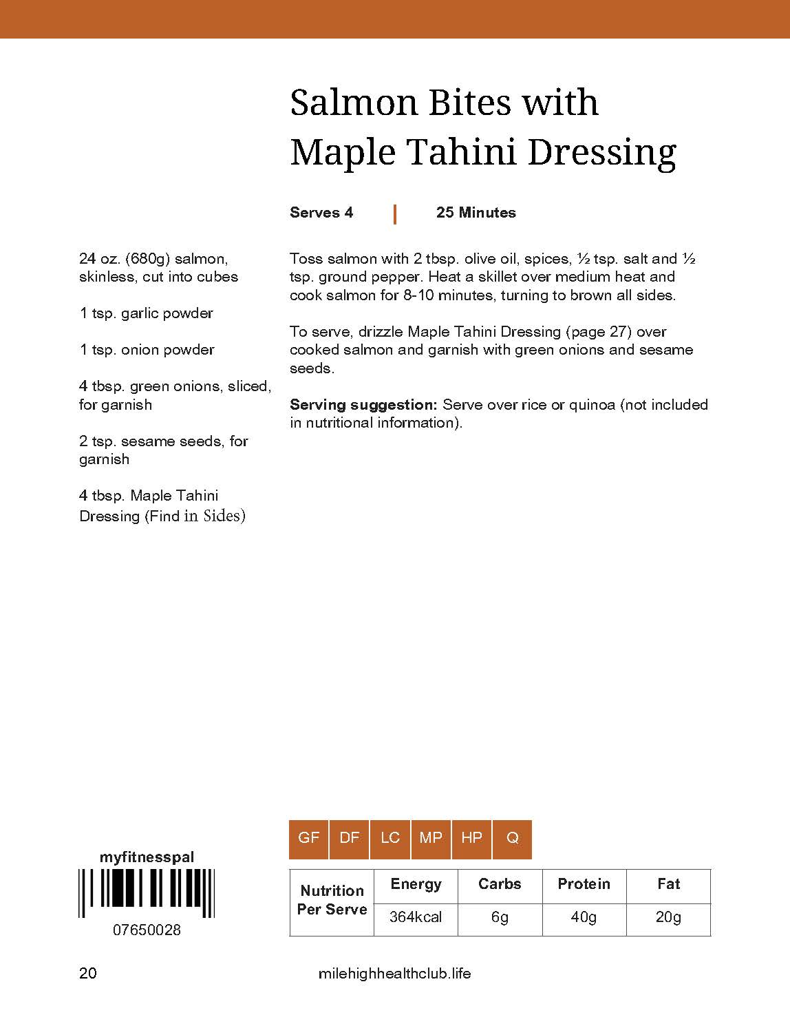  Salmon with Maple Tahini Dressing