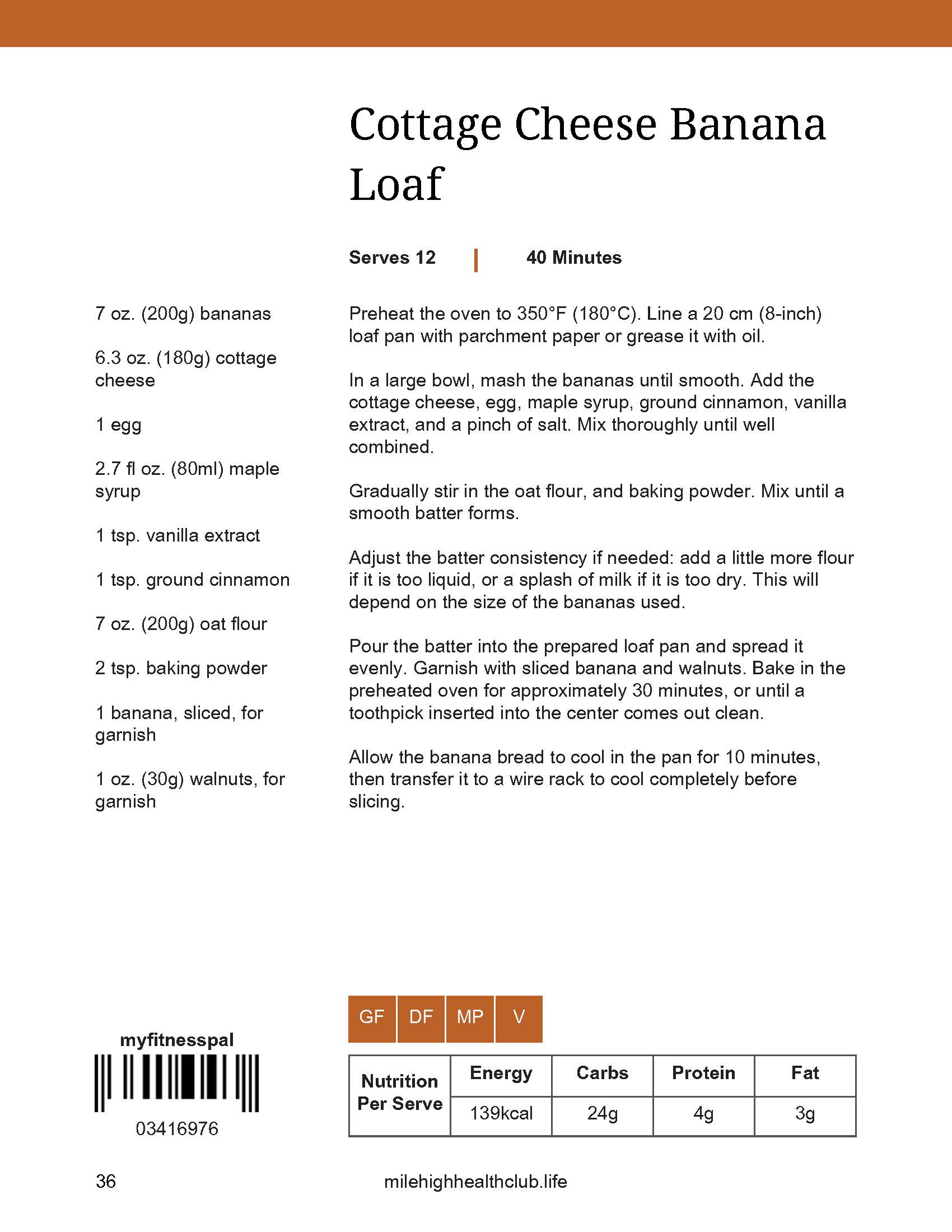  Cottage Cheese Banana Loaf