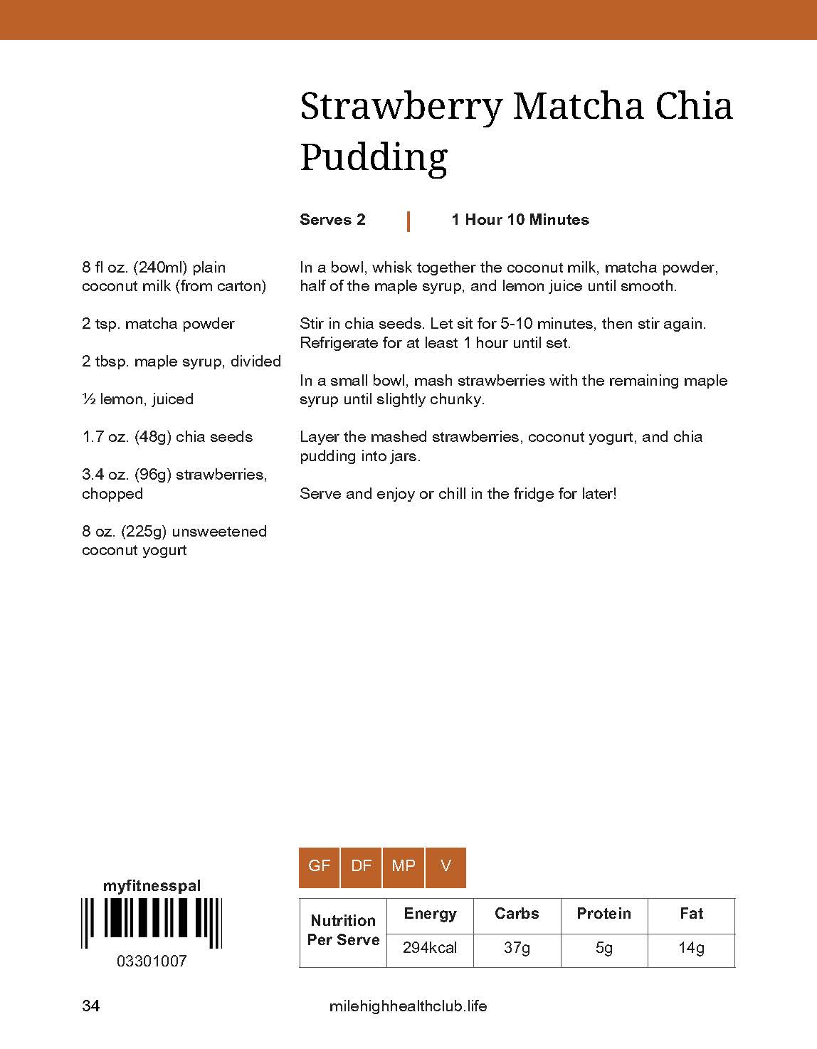 Strawberry Matcha Chia Pudding