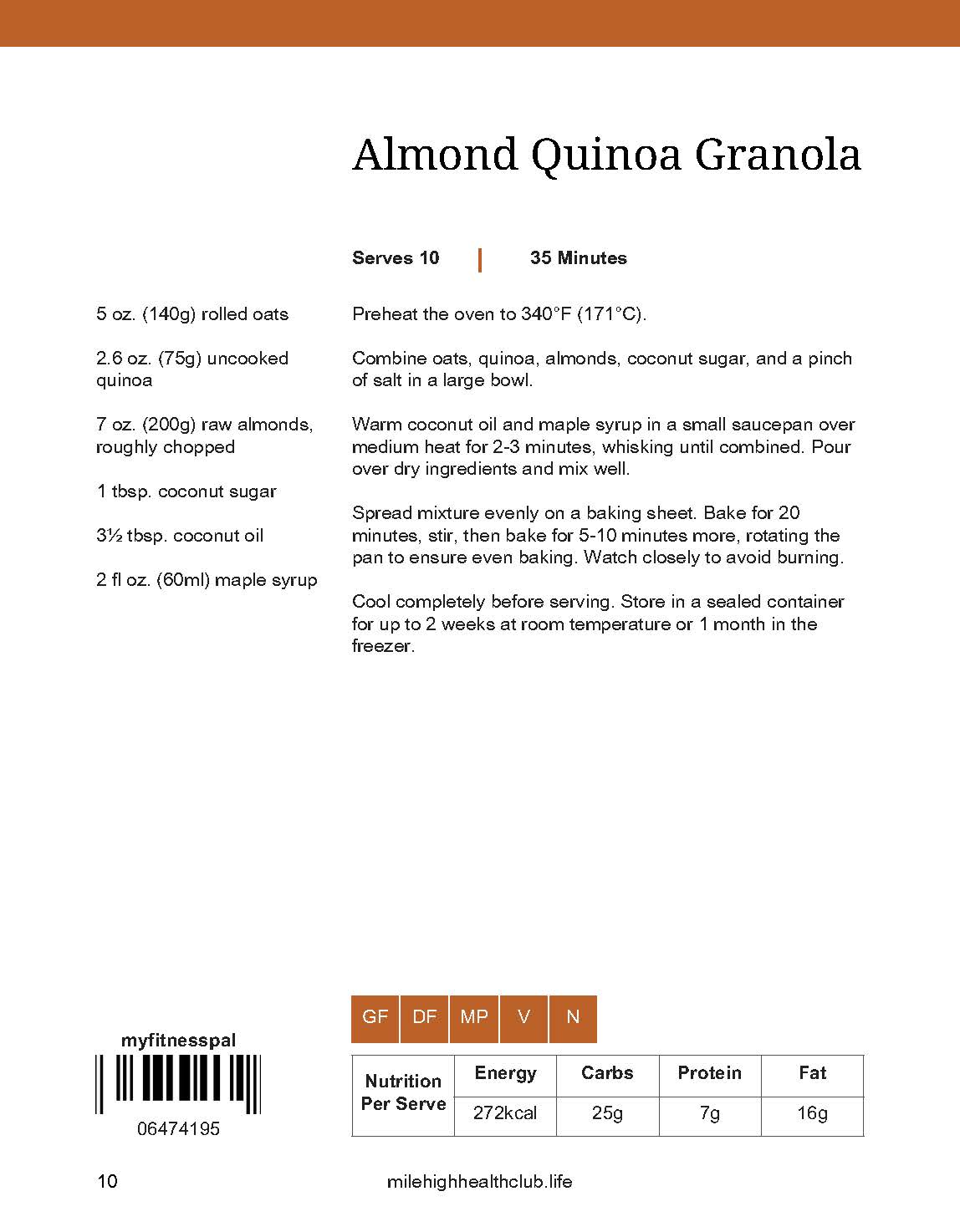 Almond Quinoa Granola