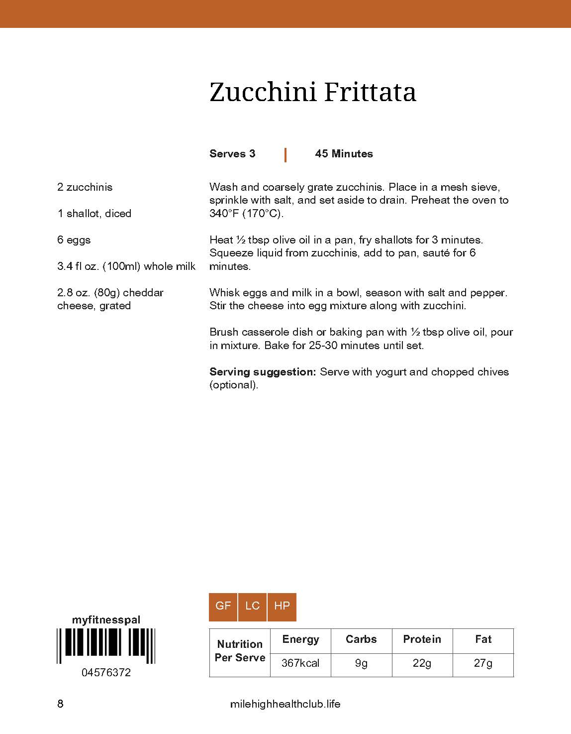 Zucchini Frittata