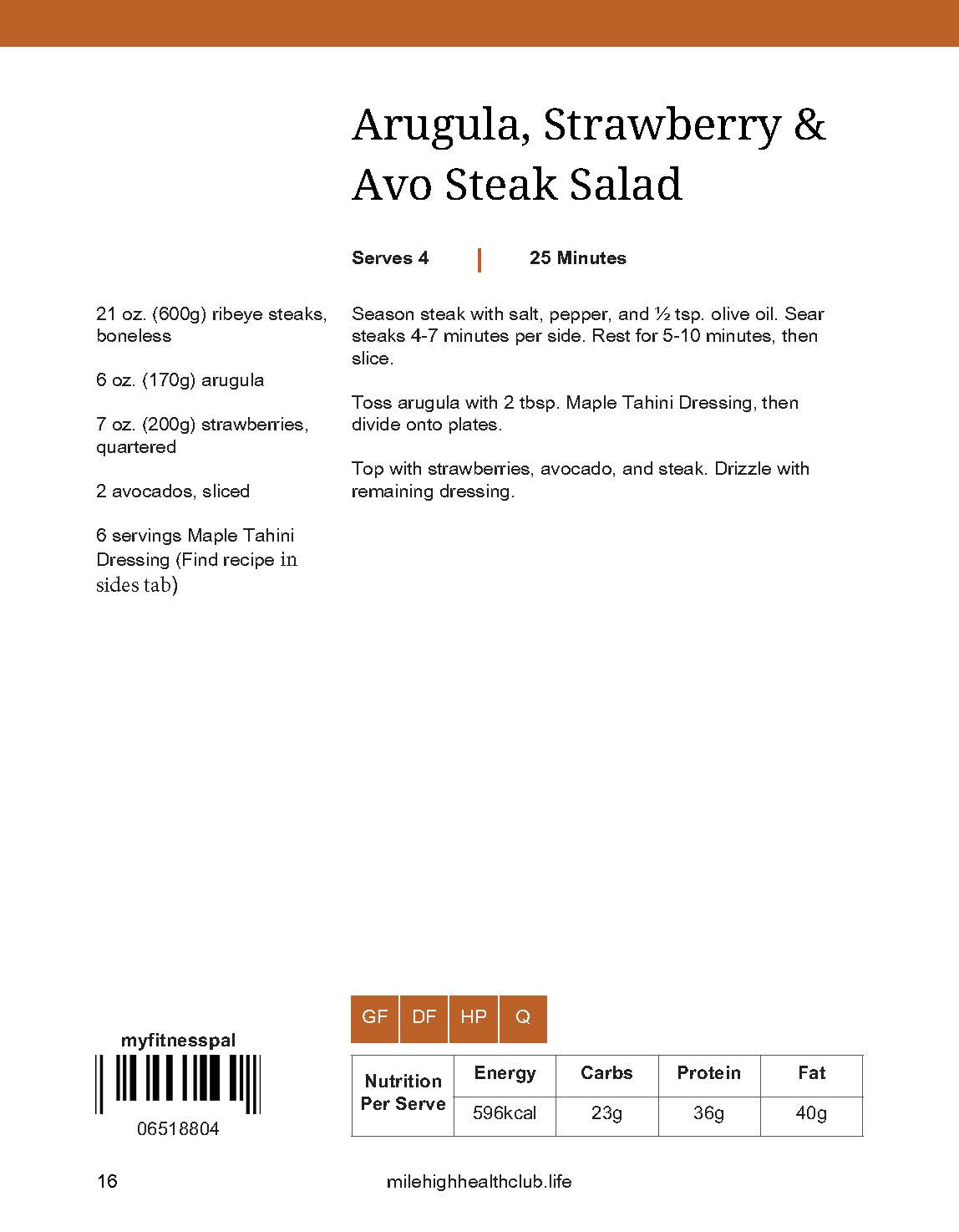 Strawberry Avocado Steak Salad