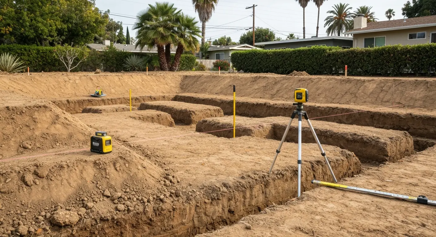 ADU grading and foundation prep