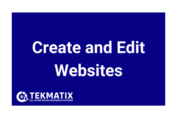 Create and Edit Websites