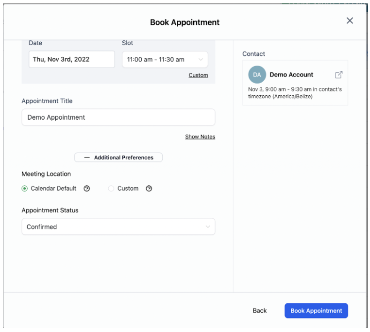 Appointment Booking Process