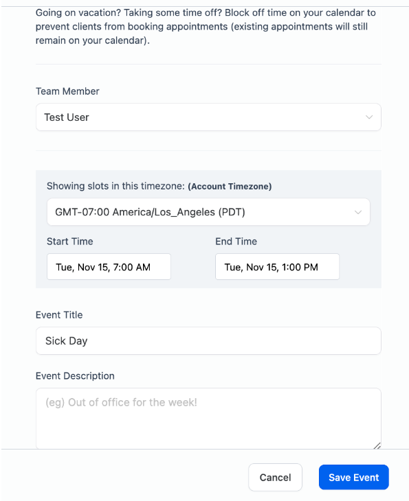 Appointment Booking Process