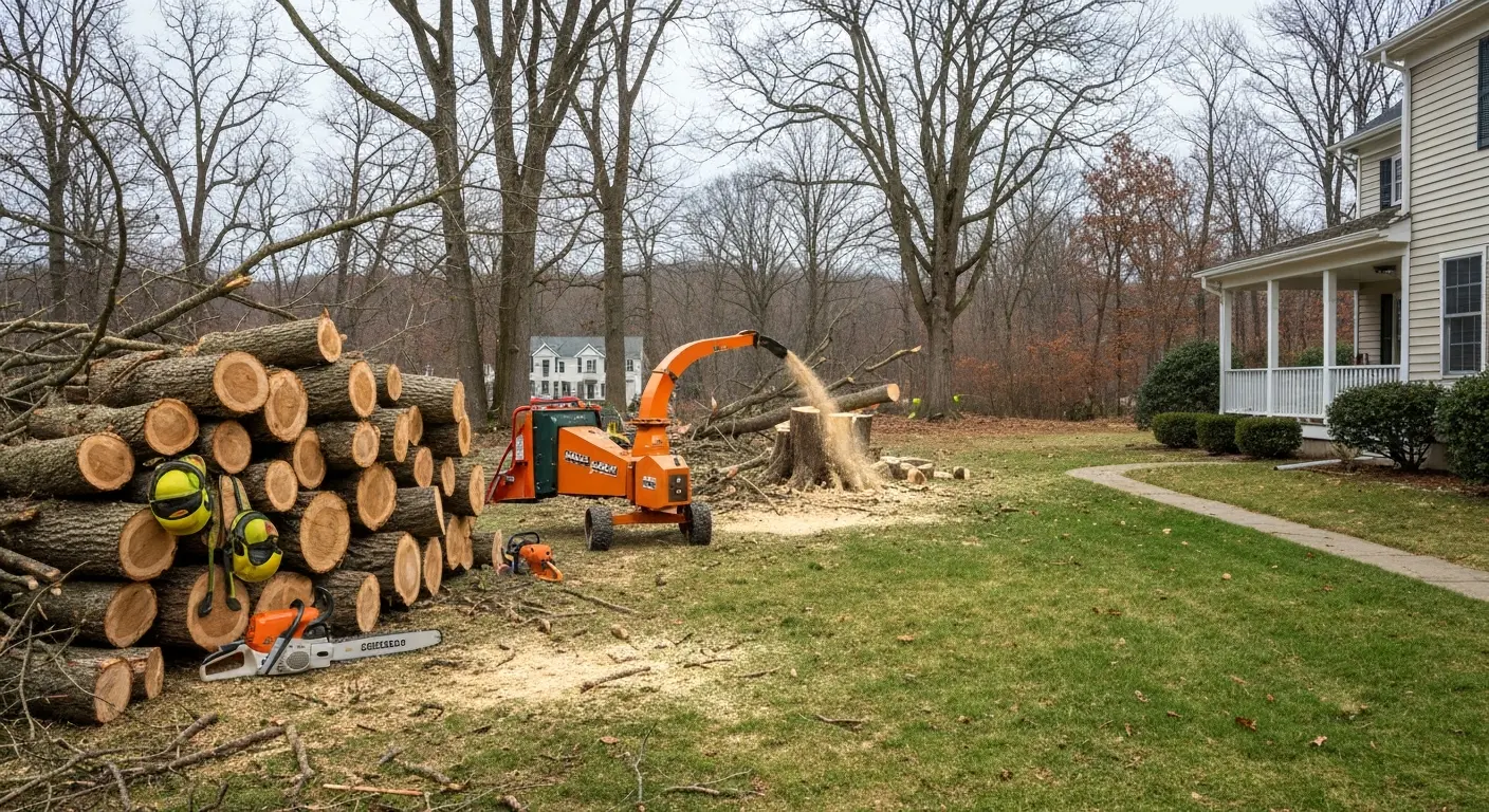 Storm damage tree removal