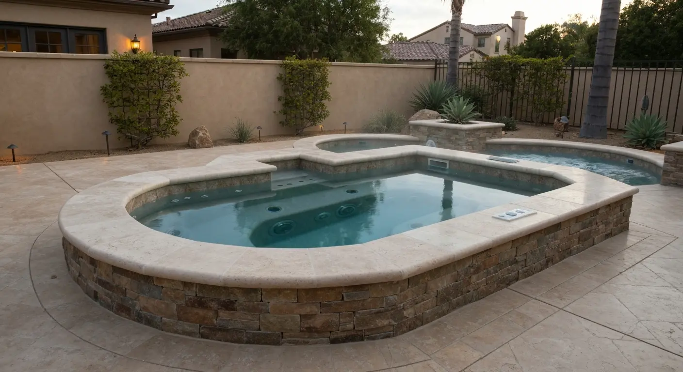 Resort-style spa installation