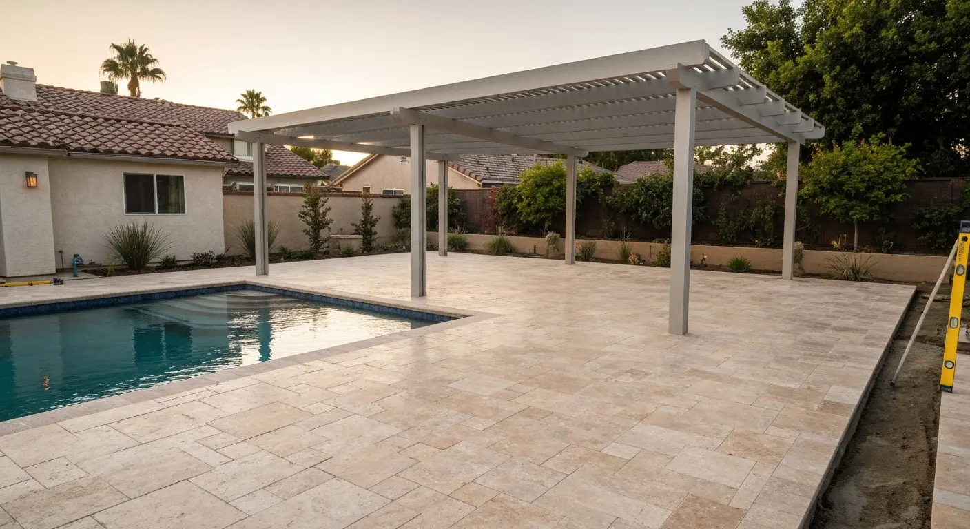 Pool deck construction