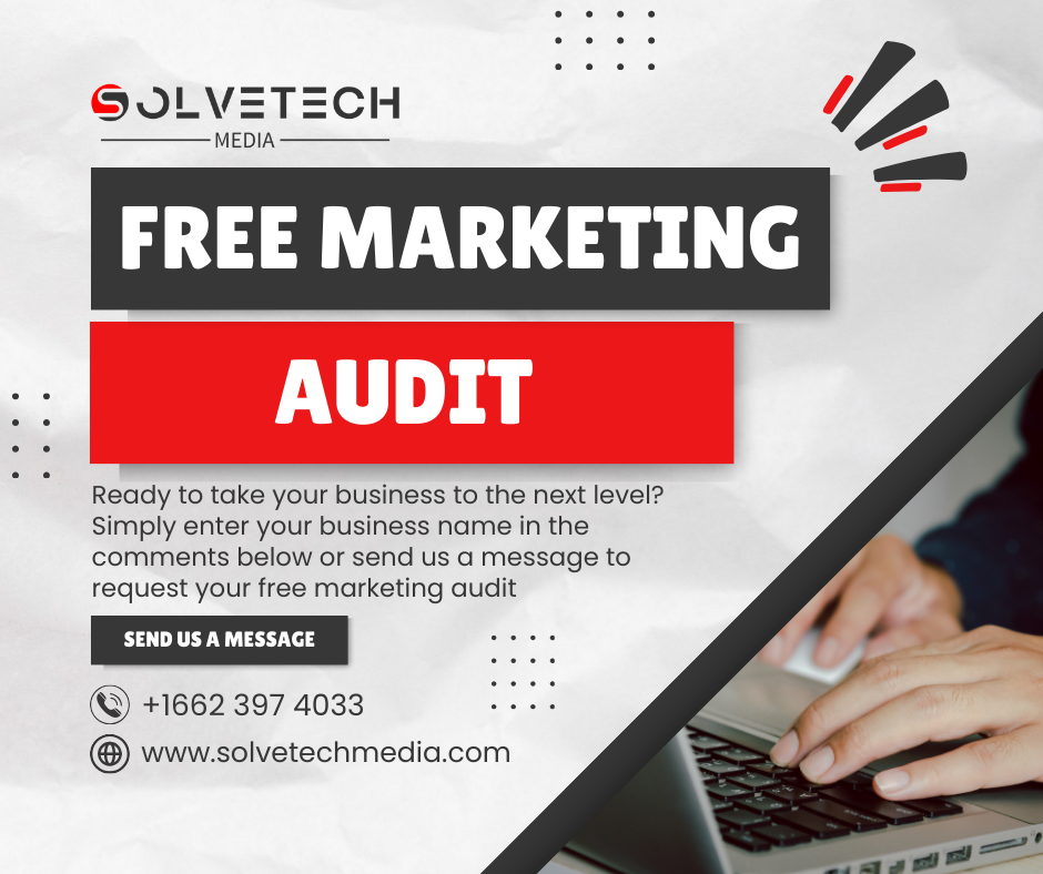 Free Marketing Audit From Marketing Agency In Tupelo Ms, SolveTech Media Flyer