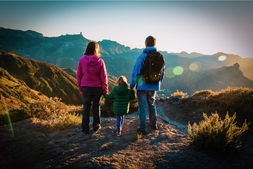 Canmore hiking family