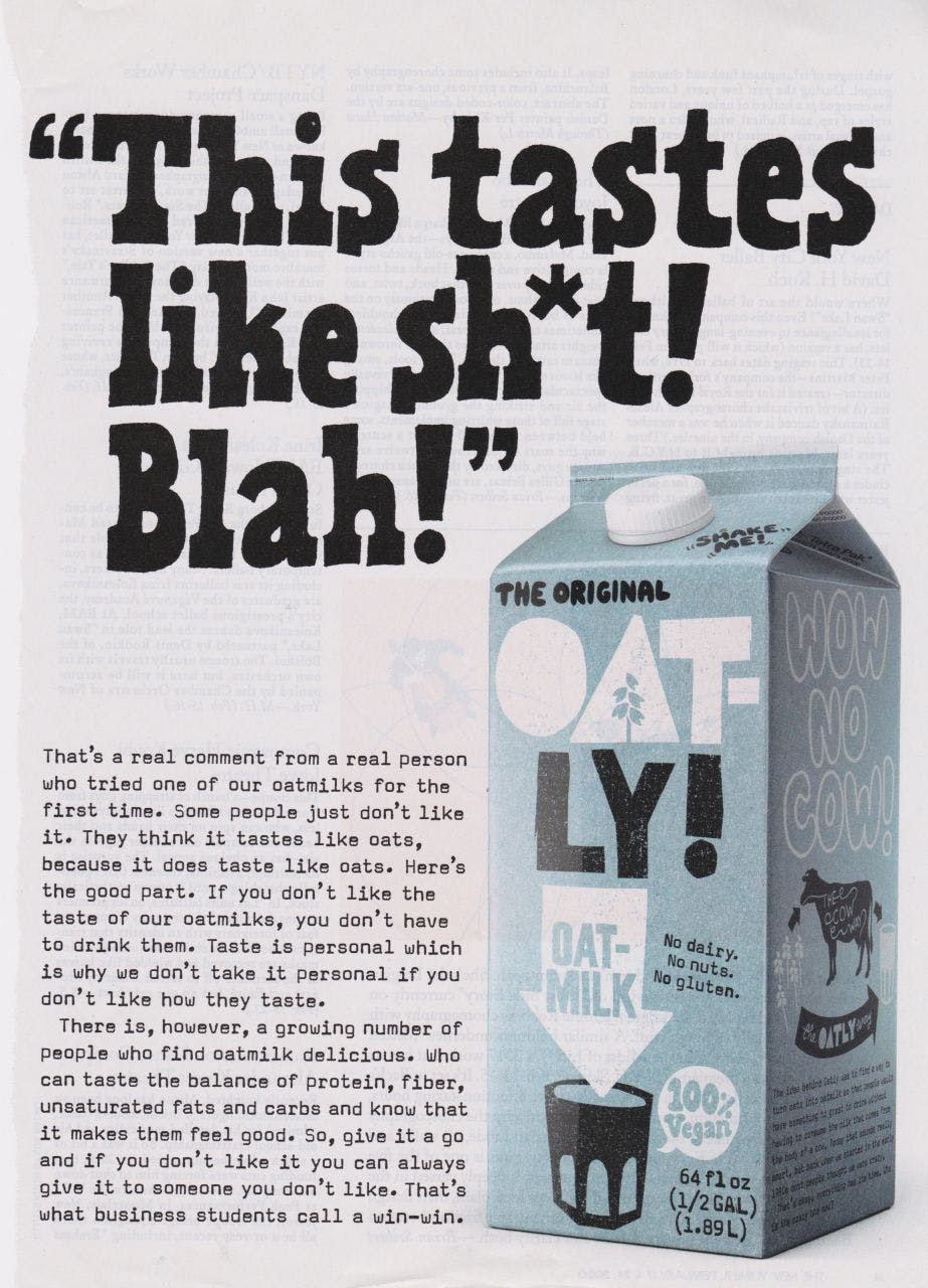 Oatly Ad creative marketing