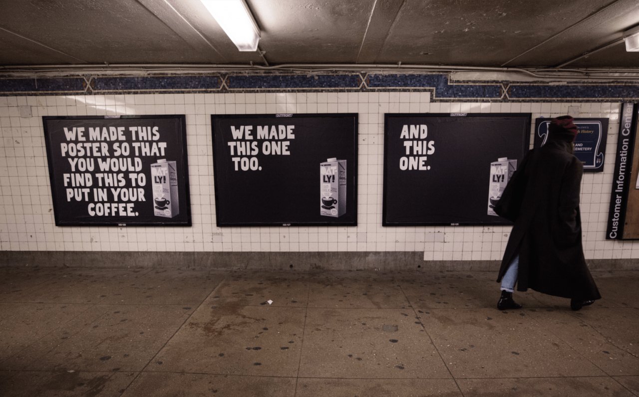 Oatly ad subway