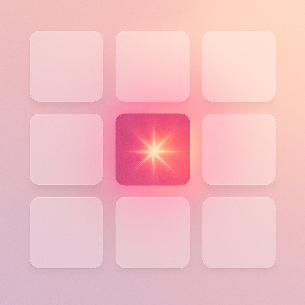 a grid showing sparkles to signifying standing out a grid showing sparkles to signifying standing out