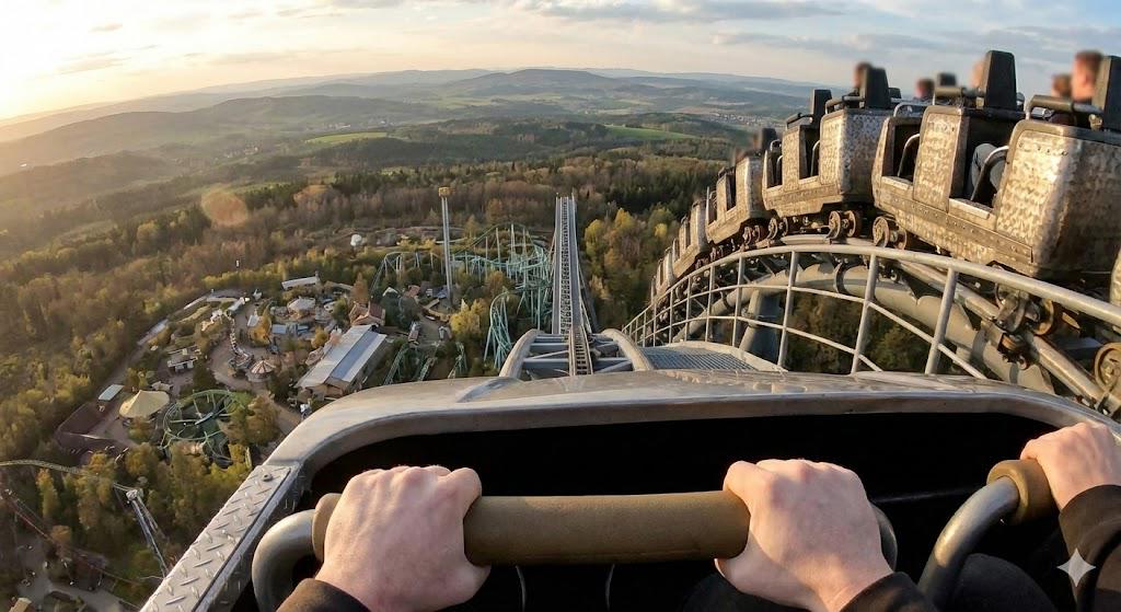 Roller Coaster about to drop